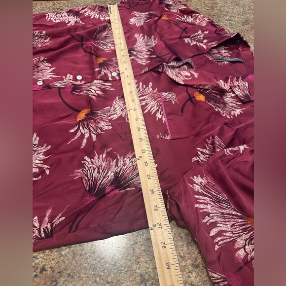 Anthropologie Oversized Button Front Pajama Shirt Mulberry Womens Size XL - Picture 13 of 15